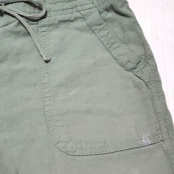 Talbots Sage Green Flat Front Utility Pull On Shorts Athleisure Boho - Picture 5 of 8